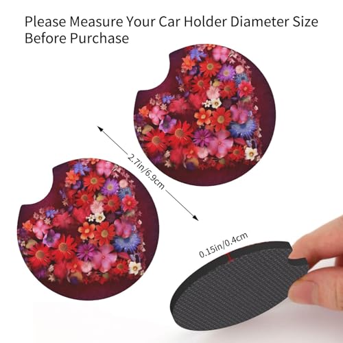 Portavasos para carro paquete x2, neopreno negro miniatura 3