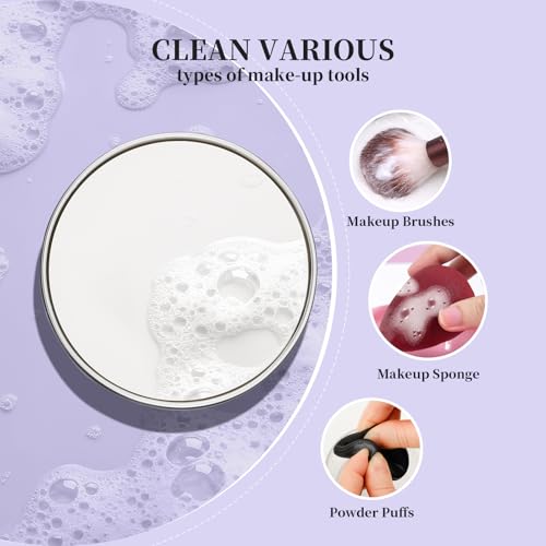 DUcare Limpiador de brochas de maquillaje, jabón, cepillo sólido, limpiador para limpiar esponjas de maquillaje - imagen 2