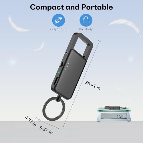 128GB Voice Recorder with Playback – 9000 Hours Audio Storage, 24-Hour Battery Life, USB-C Voice Activated Recorder with Noise Reduction for Lectures, Meetings, and Interviews
