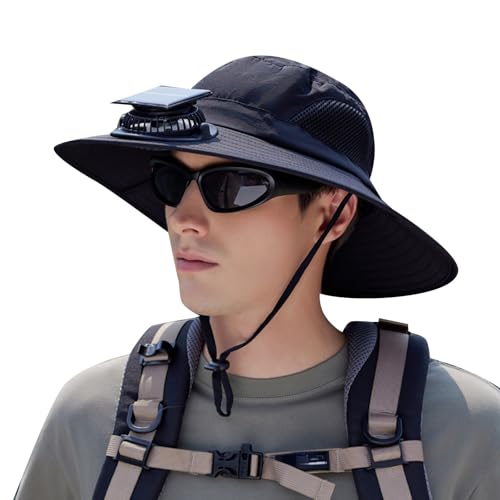 Chapeau solaire ventilateur rechargeable chapeau de plage anti-UV léger