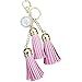 Black Greek Sorority AKA Leather Tassel Keychain Paraphernalia Gift
