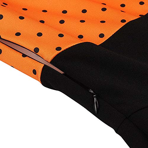 Image of KILLREAL Women's Vintage Polka Dot Print A-Line Pin Up Style Sleeveless Cocktail Party Casual Dress