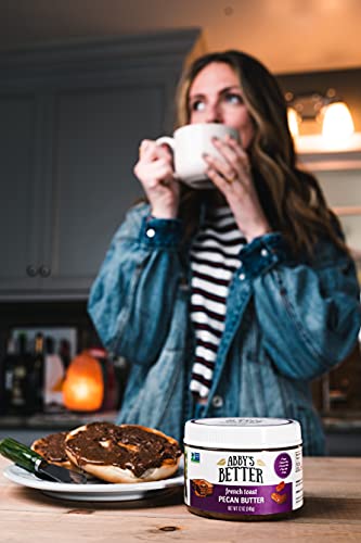 Abby’s Better French Toast Pecan Nut Butter | Non-GMO, Gluten-Free, Peanut-Free, Vegan | Minimal Ingredients | 12oz Jar