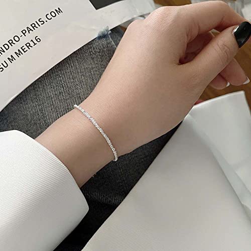 TTDGYYXW Muttertagsgeschenke: Armband aus 925er-Sterlingsilber, Blumenkohl-Armband, verstellbares Armband, modisch und vielseitig