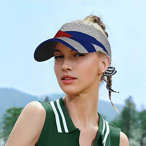 Image of Cute Funny Flag Hat Women Men Adjustable Flag Sport Sun Visor Hat Summer Fashion Sun Cap Beach Flag Hat