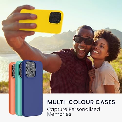 kwmobile Case for iPhone 15 Pro Max Case - Soft TPU Silicone Cover - Radiant Yellow - Image 3