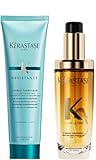 Aplicar protector sobre el cabello secado con toalla. Aplicar el aceite sobre cabello húmedo o seco.