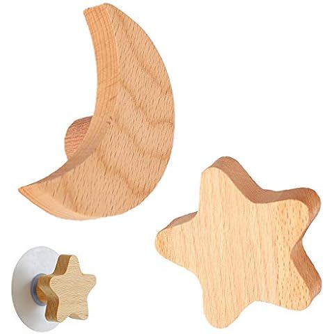 LWZko Percha Pared Madera 2 Piezas Cover