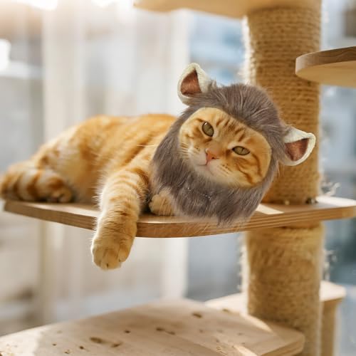 Peluca melena de león para disfraz de perro gato miniatura 4