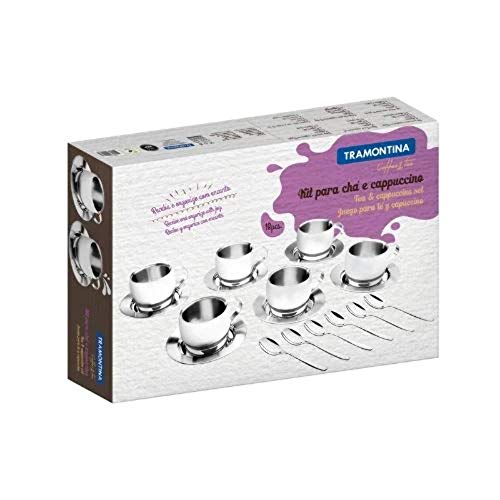 Kit Para Chá Continental Inox 18 Peças 64430820 Tramontina, e Café