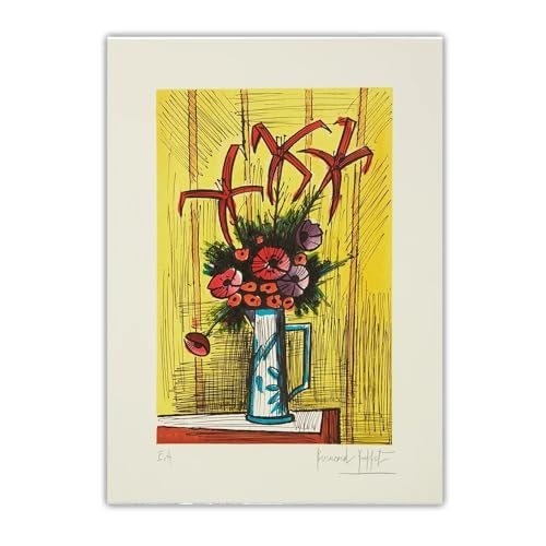 Affiche Fleurs Bernard Buffet | Nature Morte Art Mural Impression Toile 40x60cm - 2