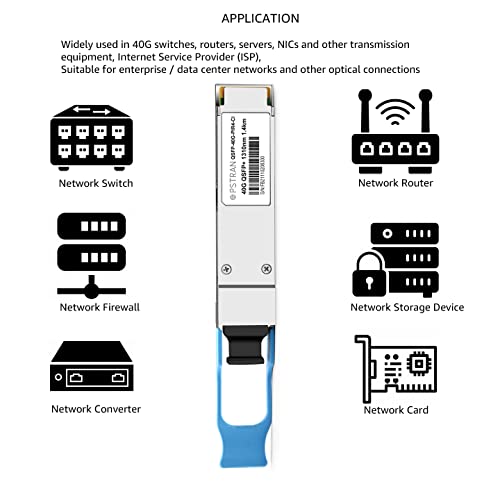 Image of 40GBASE-PIR4 QSFP+ Optical Transceiver Module Compatible with Cisco QSFP-40G-PLRL4 40G PLRL4 1310nm 1.4km DDM MPO-12 /APC SMF