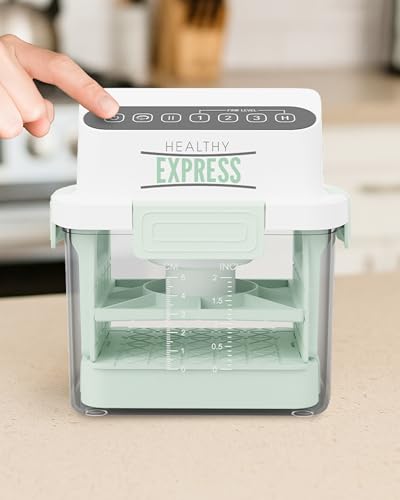 Healthy Express Electric Tofu Press - Your Perfect Press, Now at the Touch of a Button - Adjustable Firmness Levels - 10 minute Hands Free Water Removal - Dishwasher Cleanup