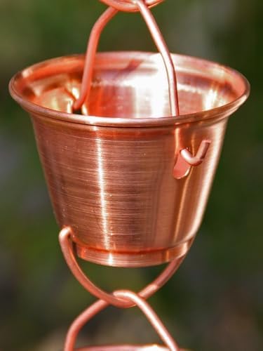 Nutshell Stores Shizuka Cups Rain Chain - Copper - 17 Feet