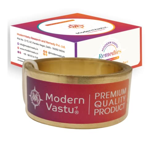 MODERNVASTU Remedies Metal Vastu Strips Brass - Size L 10.3 feet x W1 inch/25mm x Gauge 0.2 mm- (Entrance Toilet Correction and Zone Balancing) - Pack of 1