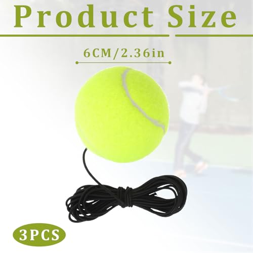 3 Stück Twistball Ersatzball,Ball Mit Schnur,Tennisball Mit Schnur,Tennisball An Schnur, Elastischer Twistball Ersatzball,Für Tennistrainer, Tennisbälle Mit Schnur Für Erwachsene, Anfänger, Training