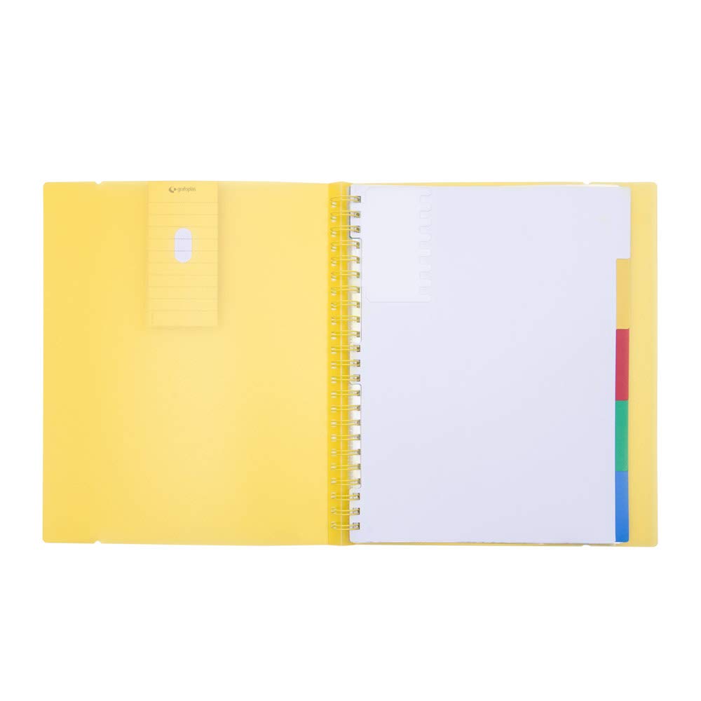 Grafoplas 39425060 Classeur 50 pochettes Système in & out Jaune A4