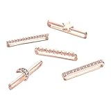 ABOOFAN Anelli Decorativi in Lega per Cinturino Orologio in Silicone, 5 Pezzi, Adatti a Cinturini da 20-22mm, Design Moderno e Forma Delicata un Look Unico