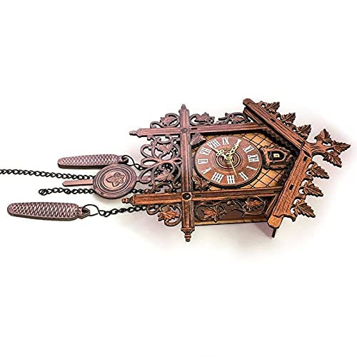 Reloj de pared de cuco para paredes vacias decoracion vintage madera 4