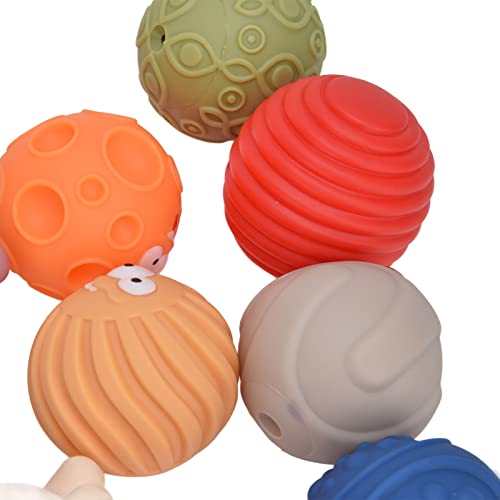 Bola sensorial para bebês, colorida, educacional, massagem atraente, alívio do estresse, brinquedos