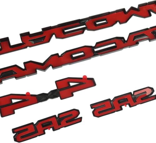 Blackout Emblem Overlay Kit for 2005-2015 Toyota Tacoma SR5 PreRunner V6 Badges
