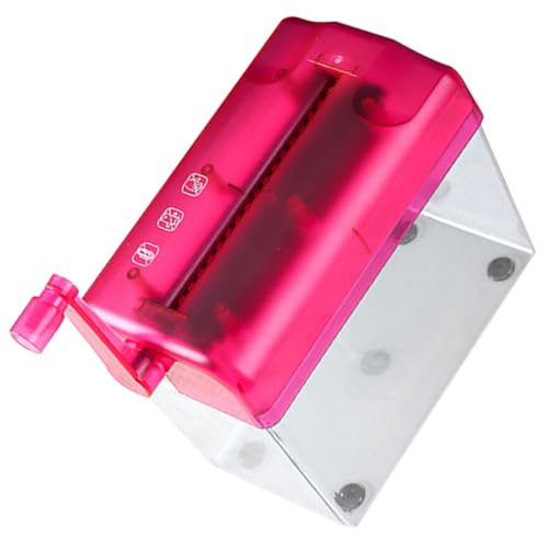 DIYEAH Destructeur De Documents Manuel De Bureau Petit, Broyeur De Papier Pratique Rouge, Outil De Découpage Manuel Compact pour Maison, École Et Usage Quotidien