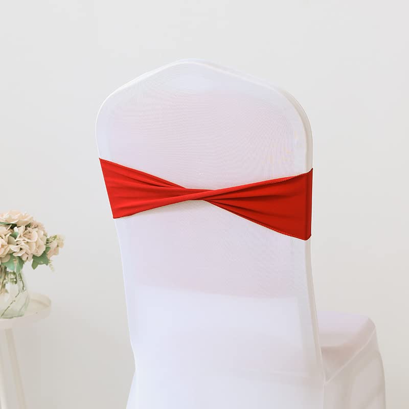 ERRVA 50 pezzi fasce per sedie in spandex hotel banchetti nuziali coprisedie decorazioni fascette per sedie telai fiocchi 35x13 cm-AVORIO,50 pezzi