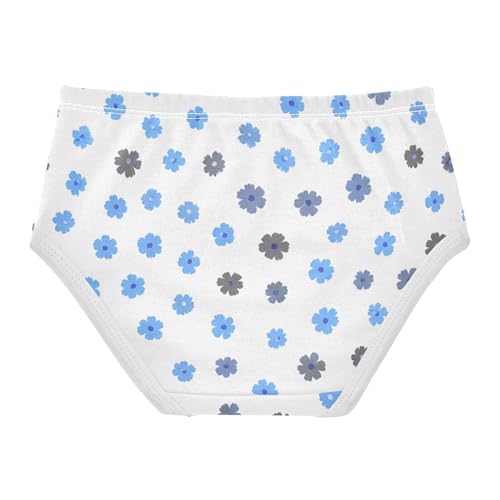 Designer Toddler Girls Underwear 2t Cotton Little Girl Panties Simple Flower Blue White Briefs Girls Undies2