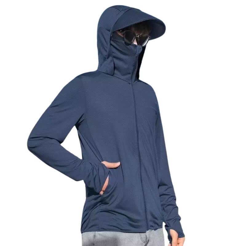 Image of Men and Women's UV Protection Jacket with Detachable Hood and Large Brim for Summer