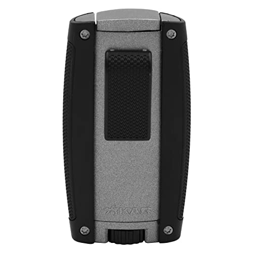 Encendedor Xikar Turismo doble llama jet gris miniatura 1