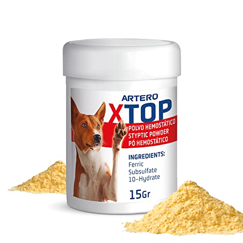 X-Top Hämostatisches Pulver für Haustiere (Hunde und Katzen) Stillt sofort kleine Blutungen, die durch das Krallenschneiden oder durch Kratzer verursacht werden
