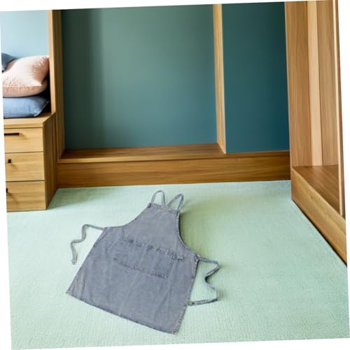 Tablier denim bleu clair robuste et facile à nettoyer pour tâches ménagères - 7