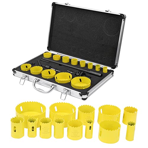 Kit de sierras copa profesional acero rápido 19 piezas miniatura 5