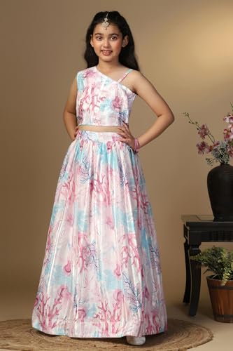 Image of Fashion Dream Girl's Georgette Readymade Lehenga Choli Set|lehenga for kids|kids lehenga