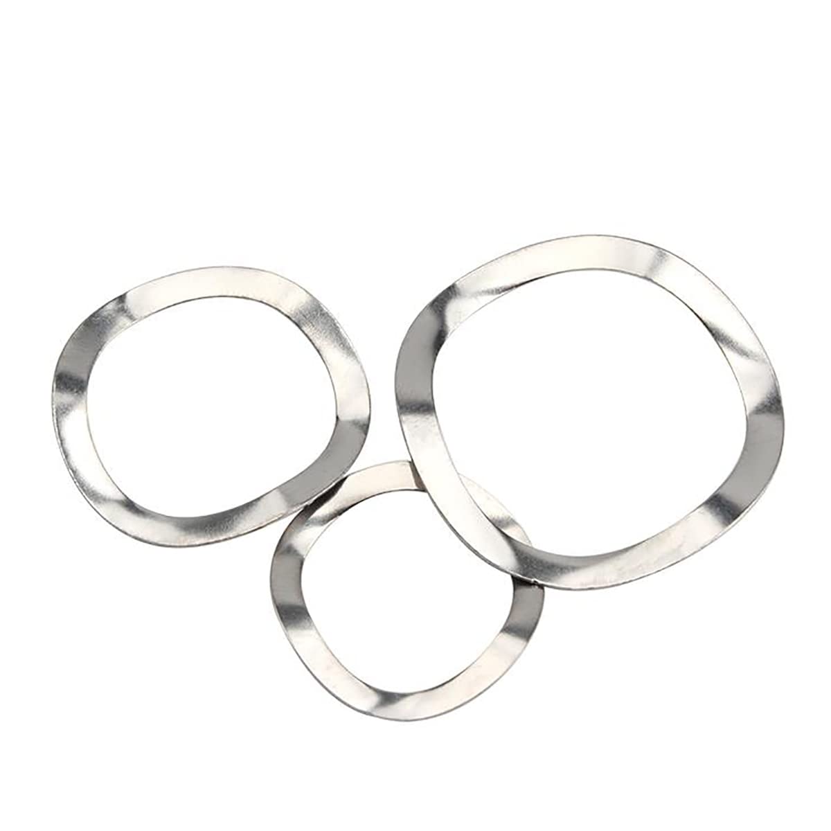 Rondelles élastiques ondulées, 10 à 50 pièces, Joints en Acier Inoxydable M3-M27, rondelles élastiques ondulées à Trois crêtes for Arbres de roulement(M5 x 10 x 0.3 mm 50pcs)