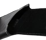 Echt Ledertasche Handytasche Gürteltasche Vertikaltasche Matador in Schwarz/Black BlackBerry KeyOne Magnetverschluss Gürtelschlaufe (Easy Out System) - 6
