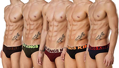 Image of SAFESHOP - Men's Cotton Briefs - 100% Cotton Men's Brief Inner Elastic Under wear Combo Pack of 4 (Colour May Vary)-Model - 222