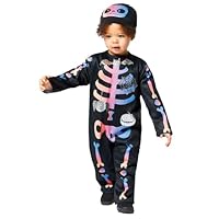 amscan Kids' Halloween Costume, 4-6 Years, Ombre Skeleton Fancy Dress, Includes Jumpsuit and Hat
