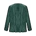Women Oversize Tops Fashion Textured Casual Long Sleeve Shirts Plus Size Loose Crewneck Pleated Loose Comfy Daily Blouse Green XX-Large