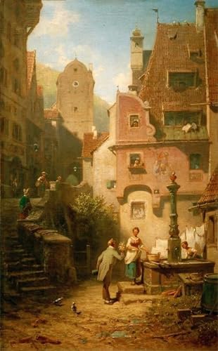 Imagen de lienzo Carl Spitzweg ramo floral para decorar un salon calido