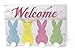 Glittery Easter Bunny Cottontail Themed Hanging Welcome Sign