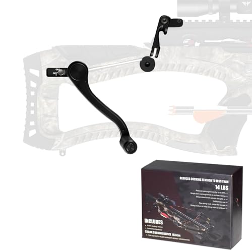 WESHIPTO Upgraded Bar20020 Crank Cocking Device Compatible with Barnett Crossbow Series Reduces Cocking Effort by Approximately 93% Ambidextrous Design in Black Finish