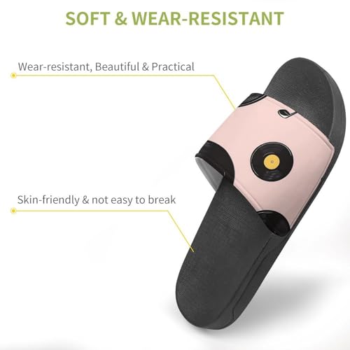 Vinyl Records Musical Notes Slippers for Men Wormen Shower Bathroom Slipper Indoor Beach Non Slip Sandal3