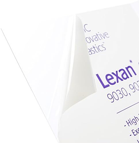 Lexan Sheet - Polycarbonate - .030" - 1/32" Thick, Clear, 12" x 12" Nominal
