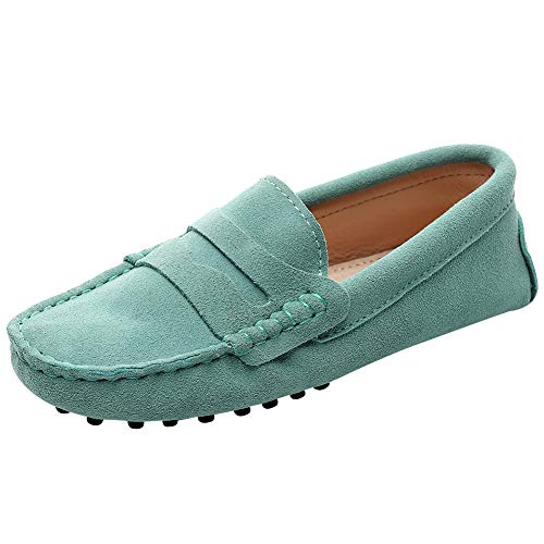 Image of ANUFER Women's Classic Suede Penny Loafers Comfort Handmade Slipper Moccasins