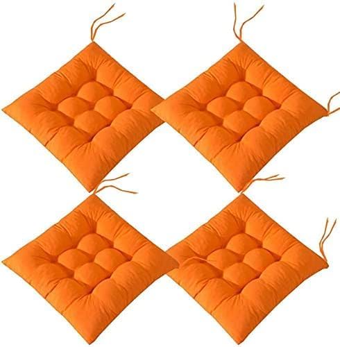 Chair Pads Set of 4 - Soft Seat Cushions with Ties for Dining Room, Garden, Patio & Kitchen - Comfortable Chair Cushions for Enhanced Seating Experience