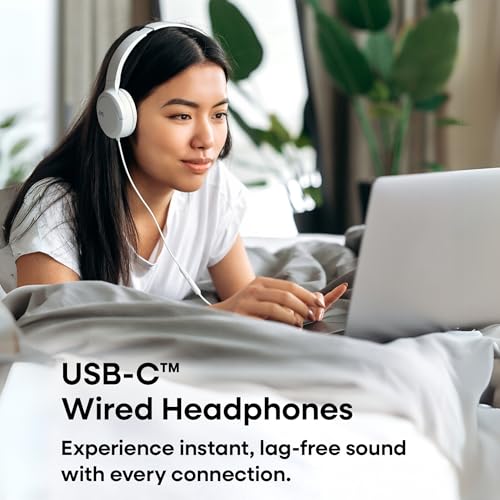 Image of JVC USB-C Wired On-Ear Headphones with Mic - Comfortable All-Day Wear, Clear Calls, Rich Sound - Foldable & Lightweight - Tangle-Free Single-Sided Cable - Great for Gaming & Work from Home