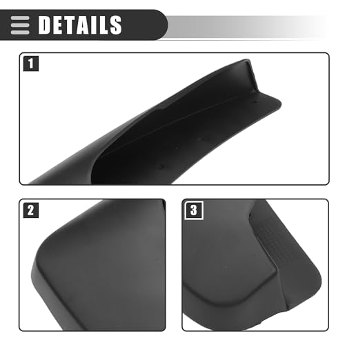 Image of Motoforti Car Mud Flaps, Splash Guards, for Jeep Liberty 2008-2012, Plastic, with Screw, Black, 1 Set