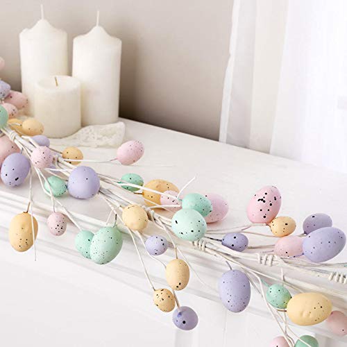 Artificial Spring Pastel Easter Egg Garland – Springtime Assorted Pastel