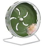 GKYZBB Hamster Wheel, 8.5 inch Silent Hamster Exercise Running Wheel with Stand,Pet Small Animals Exercise Running Toys,Adjustable Quiet Spinner for Guinea Pigs, Sugar Gliders, Gerbils (Green, 8.5in)